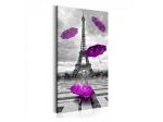 Quadro Ombrelli Viola A Parigi Cm. 60x120 - ARREDALACASA