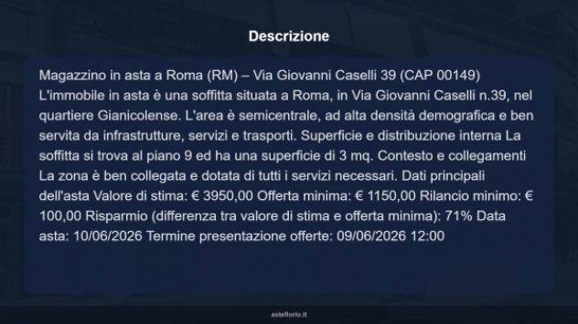 Immobile in asta di 3 m² in vendita a Roma - Foto 10