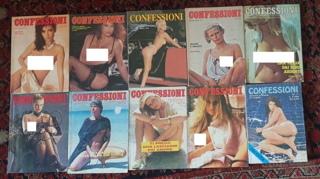 Lotto 10 libri erotici Confessioni anni '80 '90
