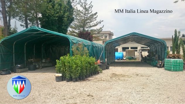 Tendoni Coperture in Pvc 6 x 12 x 2,7 laterale telo pvc 550 gr. mq. € 1.990,00 - Foto 3