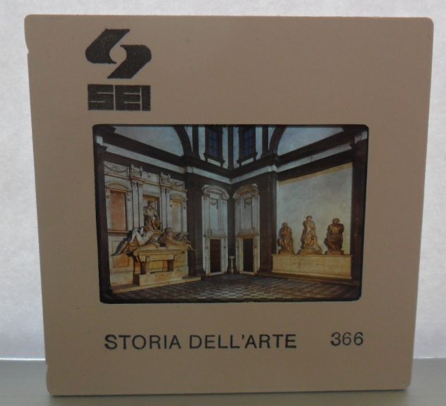 DIAPOSITIVA 366 SEI STORIA DELL'ARTE - ARCHITETTURA - MICHELANGELO - SAGRESTIA N