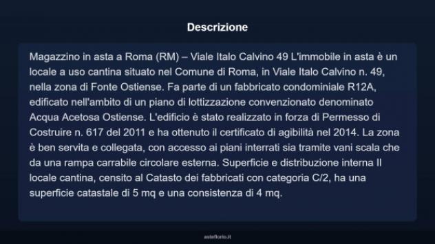 Immobile in asta di 5 m² in vendita a Roma - Foto 3