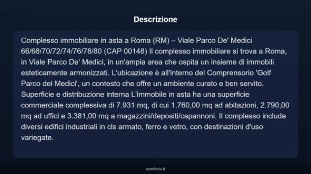 Immobile in asta di 7931 m² in vendita a Roma - Foto 4