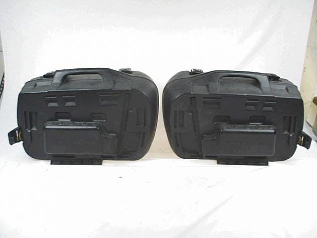 SET BAULETTI LATERALE MOTO GUZZI NEVADA 750 CLASSIC 2004 - 2015 GU973217200005 SIDE LUGAGES SPORTELLO MANCANTE DA SISTEMARE - Foto 2