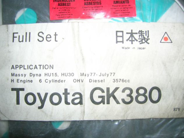 Kit guarnizioni motore H Toyota HJ45 Cod. 04111-47020 - Foto 4