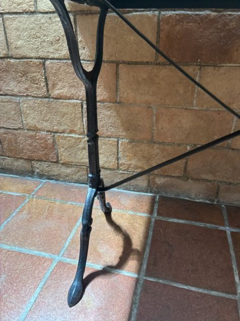 Tavolo con pietra in marmo originale inizio 900 - Foto 7