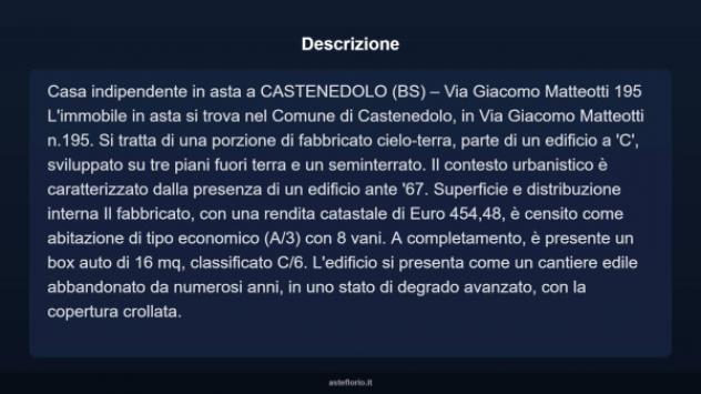 Immobile in asta di 120 m² con più di 5 locali e box auto in vendita a Castenedolo - Foto 4