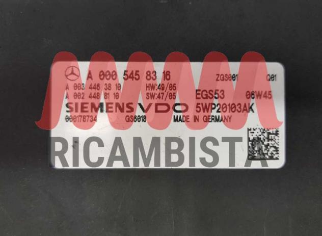 Mercedes Sprinter centralina cambio automatico Siemens VDO A0005458316 5WP20103AK - Foto 3