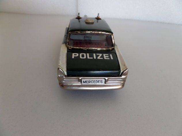 Auto polizia (mercedes) in latta, anni 50 Originale d'epoca - Foto 4