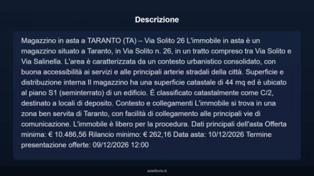 Immobile in asta di 44 m² in vendita a Taranto - Foto 4
