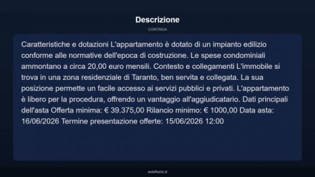 Immobile in asta di 88 m² in vendita a Taranto - Foto 4