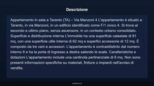 Immobile in asta di 81 m² in vendita a Taranto - Foto 4