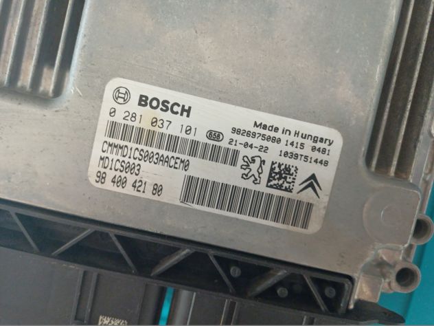 0281037101 CENTRALINA MOTORE ECU BOSCH CITROEN C3 III SX VAN 1.5 HDI 16V MAN 6M - Foto 6