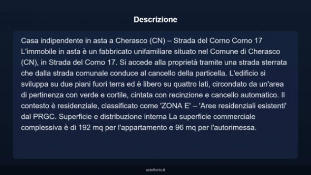 Immobile in asta di 192 m², box auto in vendita a Cherasco - Foto 3