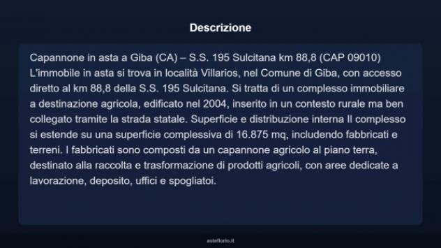 Immobile in asta di 16875 m² in vendita a Giba - Foto 4