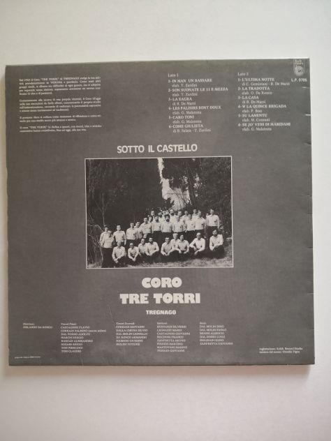 Disco Vinile Lp 33 giri Coro Tre Torri - Sotto al Castello, originale anni '80 - Foto 2