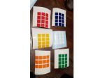 cubo di rubik adesivi di ricambio 72 quadratini 6 colori