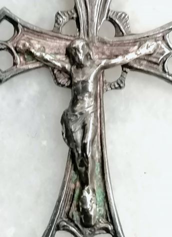 ANTICO AUTENTICO E PREZIOSO ROSARIO IN ARGENTO, ITALIA EPOCA LIBERTY. - Foto 3