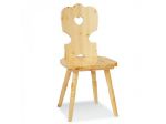 Sedia rustico tirolese con decoro a cuore - IRIS T