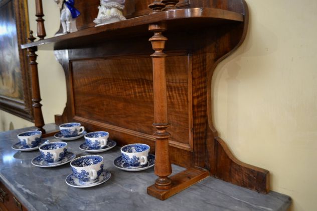 Antica credenza piattaia stile Luigi Filippo - Foto 8