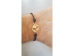 Bracciale uomo con logo in oro