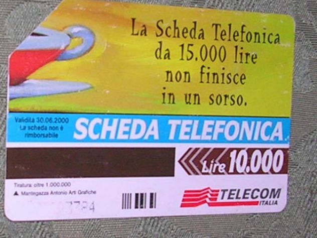 SCHEDA TELEFONICA ITALIA 15