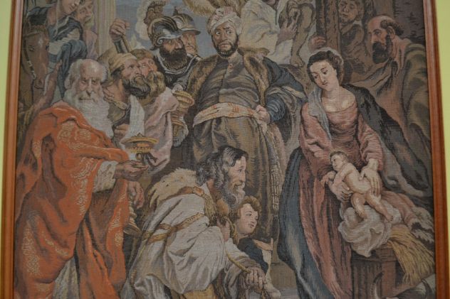 Arazzo del XX secolo raffigurante ” Adorazione dei Magi “ - Foto 7