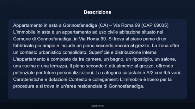 Immobile in asta di 97 m² in vendita a Gonnosfanadiga - Foto 3