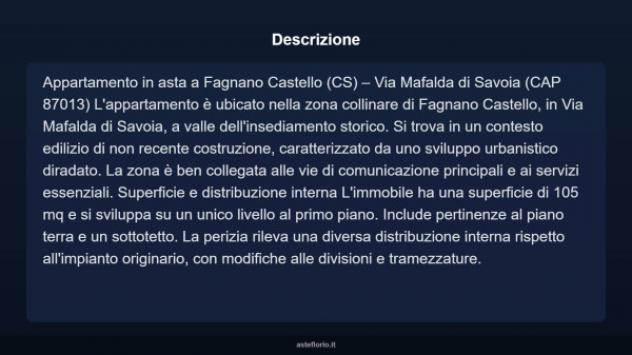 Immobile in asta di 105 m² in vendita a Fagnano Castello - Foto 4