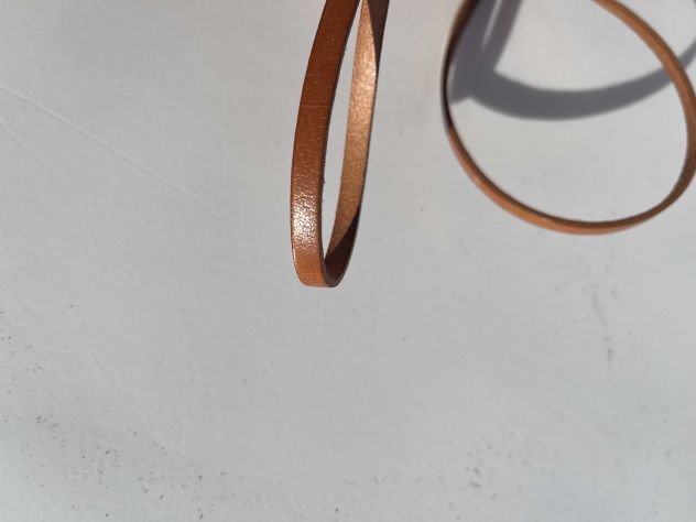 T59 Nastro in pelle a vegetale anilina brandy H 6 mm - L 100 mt - Foto 10