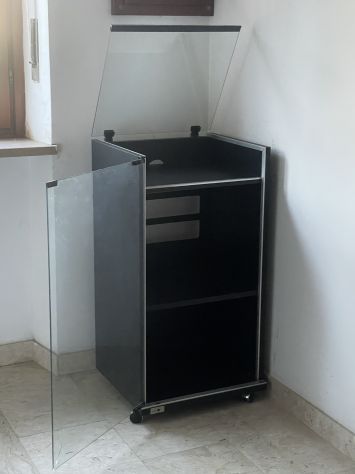 Mobiletto stereo hifi originale vintage con rotelle - Foto 5