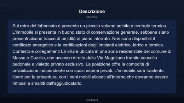 Immobile in asta di 360 m² con più di 5 locali e box auto in vendita a Massa e Cozzile - Foto 12