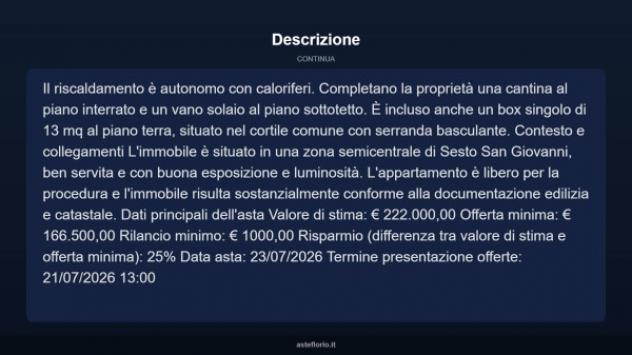 Immobile in asta di 66 m², box auto in vendita a Sesto San Giovanni - Foto 13
