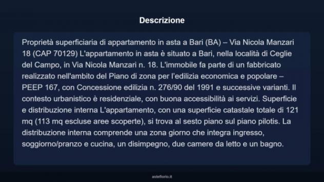 Immobile in asta di 121 m² in vendita a Bari - Foto 7