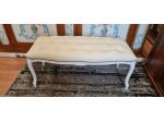 Panca shabby tessuto avorio ecopelle camera da letto spedizione ovunque