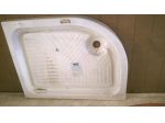 piatto doccia circolare 70 x 90 in ceramica bianco