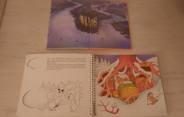 2 LIBRI FIABE: "OLIVER & COMPANY" WALT DISNEY, "ROSICCHIO SCOPRE L’INVERNO" 1988 - Foto 4
