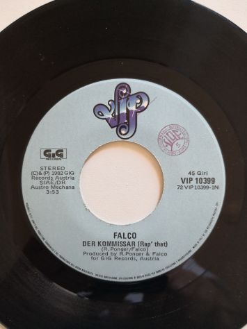 Disco Vinile 45 giri di Falko - "Der Komissar", originale del 1981. - Foto 2