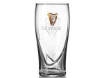 Bicchiere da pinta ufficiale Guinness con l'iconica arpa dorata in rilievo.