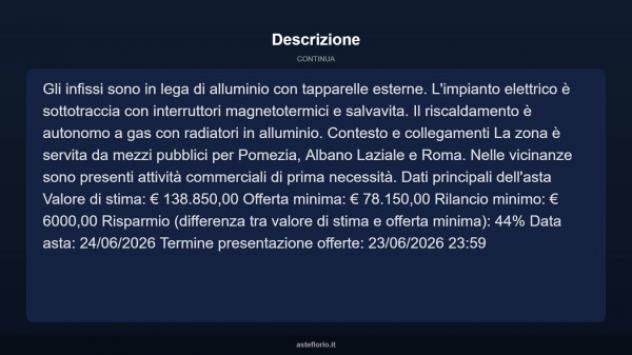 Immobile in asta di 97 m² in vendita a Pomezia - Foto 13