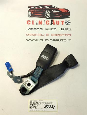AGGANCIO CINTURA DI SICUREZZA POSTERIORE TOYOTA Yaris Serie G068302 1NZFXE (1720) - Foto 2
