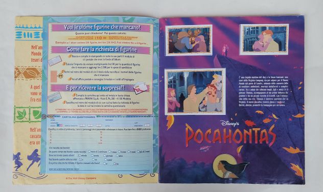 Disney's Pocahontas: La raccolta delle figurine Panini 1995 - Album completo - Foto 4