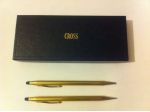 Set da scrittura placcato oro marca Cross