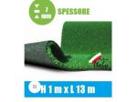 PRATO ERBA VERDE SINTETICO ARTIFICIALE ITALFROM LUNG.13 METRI  LARG. 1 M. SP: 7