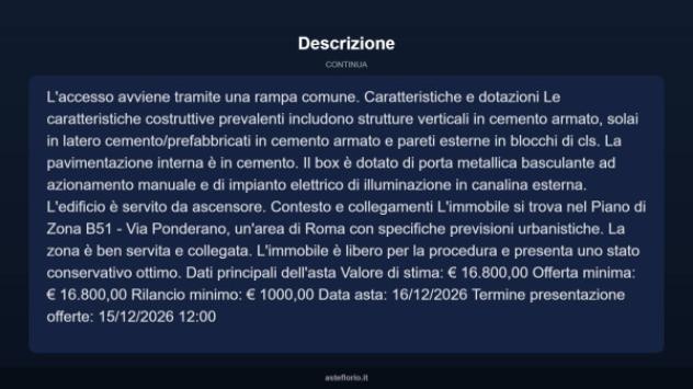 Immobile in asta di 18 m² in vendita a Roma - Foto 4
