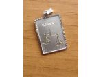 PICCOLO PENDENTE IN ARGENTO USATO DELLO ZODIACO IN TEDESCO (WAAGE) BILANCE -