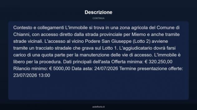 Immobile in asta di 191 m² con più di 5 locali in vendita a Chianni - Foto 12