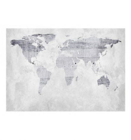 Fotomurale Adesivo Mappamondo Bianco E Nero Arredalacasa - Foto 2