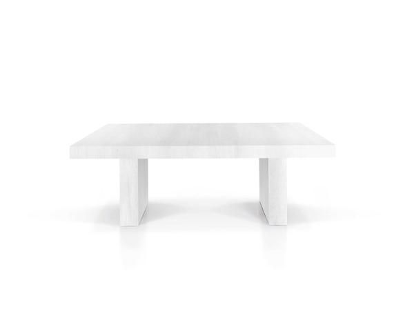 tavolo nobilitato finitura bianco consumato con 5 allunghe cm 50