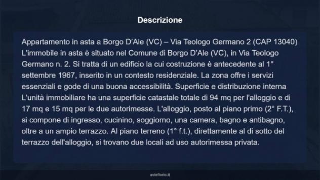 Immobile in asta di 94 m², box auto doppio in vendita a Borgo d'Ale - Foto 9